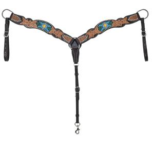 Cabecero de piel de vaca con tachuelas, diseño occidental con cuentas de Cactus, con Rosa, para mano, para indios, al mejor precio - Product Image 1