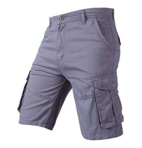 Wholesale Big Pocket All-in-one <b>Line</b> Drawstring Cargo Shorts Men's New Summer Solid Color Casual Loose Wide-leg <b>Pants</b> - Product Image 1