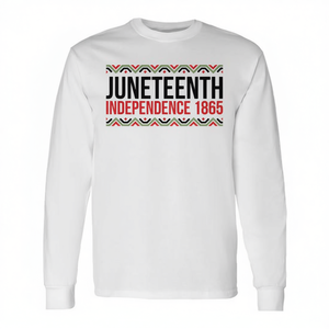 Maglietta a maniche lunghe Juneteenth Independence 1865, girocollo unisex, per adulti, promozionale - Product Image 3