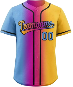 100% maillots de baseball en polyester pour hommes chemise d'arbitre de baseball uniformes de softball maillots de baseball cousus - Product Image 5