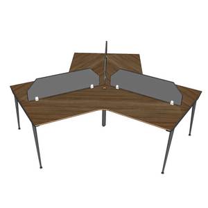 โต๊ะกลุ่ม 3 ที่นั่งร่วมสมัย 285x247 ซม. ไม้อัด ระบบ CONE HBCO056 - Product Image 3