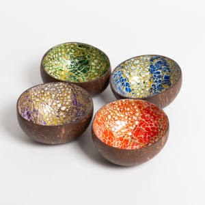 Bols de noix de coco laqués à la main usine prix le moins cher laque coco bol top choix Vietnam laque - Product Image 6