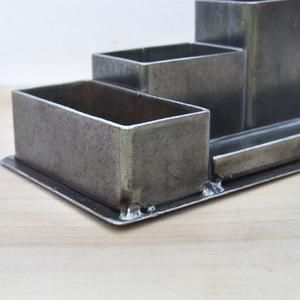 Polished metal <b>pen</b> <b>holder</b> adding sophisticated touch to your <b>desk</b> setup and improving workspace productivity organization - Product Image 2