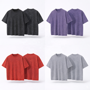 Camisetas de Manga Corta de Algodón con Hombros Caídos, Estilo Vintage de Verano, Lavado Ácido, Fabricación OEM, Servicios de Producción en Fábrica, Venta al Por Mayor a Precio Económico - Product Image 6