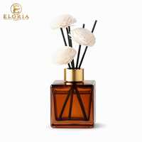 Diffuseur de parfum en verre de luxe Eloria, qualité hôtel 5 étoiles, avec bâtonnets en rotin naturel, sans alcool, aromathérapie pour chambre à coucher