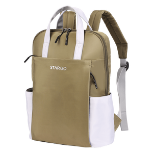 กระเป๋าเป้แล็ปท็อป PE วินเทจสไตล์มินิมอลปรับแต่งได้มีซิปปิดด้านบนที่ชื่นชอบสำหรับใช้เดินทางกลางแจ้งไปโรงเรียน - Product Image 2