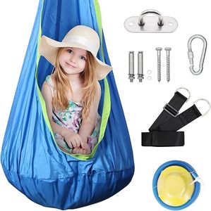Kids Pod Swing Seat Silla hamaca colgante para niños con almohada inflable Silla columpio sensorial - Product Image 2