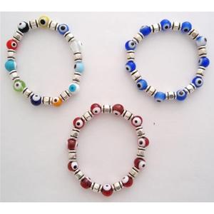 ลูกปัดแฟชั่นสีสันสดใสสำหรับสร้อยข้อมือแก้วตาปีศาจ - Product Image 2