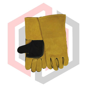 Gants de soudage en cuir renforcé - Gants de sécurité industriels pour la lutte contre l'incendie, sans silicone et sans poudre, poignet tricoté de 14 pouces, durables - Product Image 4