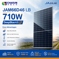 Panneau solaire bifacial double vitrage de type N JA Solar JAM66D46-715/LB 710W, module photovoltaïque fiable à haut rendement pour projets commerciaux