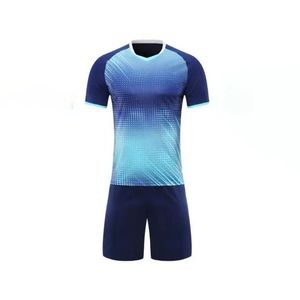 Ensemble d'uniformes de football personnalisés de dernière génération, respirant, à manches courtes, de haute qualité, service OEM avec couleurs unies et impression numérique - Product Image 4
