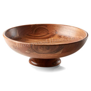 Bol d'ustensiles de cuisine en bois de qualité supérieure Bol de service en bois d'acacia écologique de qualité alimentaire Saladier et bols à fruits - Product Image 6