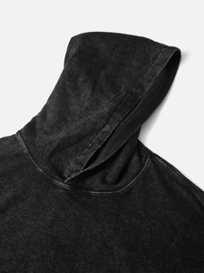 Sweat à capuche personnalisé lavé à l'acide avec impression du logo Sweat-shirt unisexe surdimensionné Streetwear Vente en gros - Product Image 5