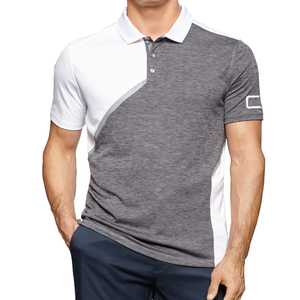 Hombres personalizados para camisas 100% algodón piqué tela secado rápido bordado Color sólido diseño en blanco de alta calidad - Product Image 2