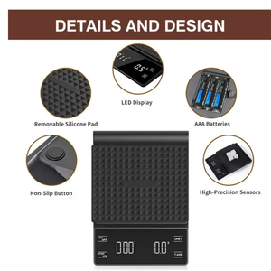 Precision Coffee <b>Scale</b> 3kg/0.1g Digital Kitchen Food Weighing for Baking - Product Image 5
