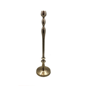 Bougeoir conique en aluminium Grande qualité Design moderne pour la maison et le mariage Décoration de table Bougie conique couleur or - Product Image 2