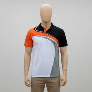 Chemises de golf pour hommes en polyester 100 %, personnalisées, imprimées par transfert thermique, anti-plis, séchage rapide, respirantes, grandes tailles, vente en gros - Product Image 1