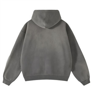 100% coton hiver plaine teint acide lavage sweats à capuche zippés pour hommes entièrement personnalisés hommes poids lourd polaire fermeture éclair hommes sweats à capuche - Product Image 2