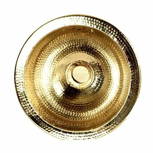 Évier de cuisine moderne de haute qualité en acier inoxydable plaqué or forme ronde avec bol unique taille personnalisée pour les clubs de ferme - Product Image 2