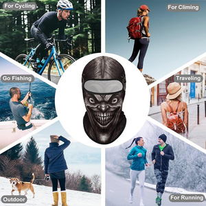 3D Thăng Hoa Kéo Xuống Trượt Tuyết Mặt Nạ Balaclava Polyester Làm Độ Ẩm Wicking Đàn Hồi Vải Nhanh Chóng Khô Đầy Đủ Mặt Balaclava - Product Image 5