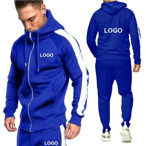 Chándal bordado de talla grande para hombre, ropa deportiva con cremallera, con logotipo personalizado, para trotar, venta al por mayor - Product Image 6