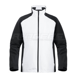 แจ็กเก็ตกันฝนสีดำสีขาวสำหรับผู้ชายเสื้อกันฝนกลางแจ้งสำหรับผู้ชาย - Product Image 1