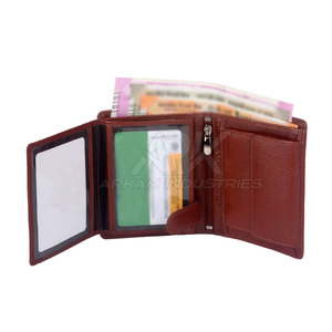 Cartera de cuero de lujo para hombre, tamaño de bolsillo, para guardar efectivo y tarjetas. - Product Image 4