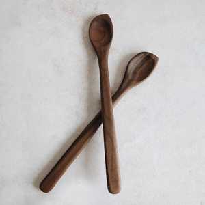 Cucharas de madera de teca antiadherentes de 6 piezas con utensilios de cocina pulidos con espejo para ocasiones de fiesta - Product Image 4