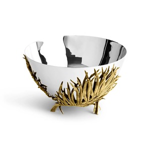 Cuenco de aluminio dorado para servir con bandeja, cuenco decorativo para el hogar, cocina, mesa de comedor, fiesta, boda y hogar, decoración de Hotel, uso - Product Image 5