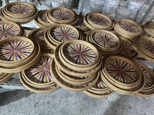 Panier de rangement en feuilles de palmier naturelles tissées, écologiques, de haute qualité, fait à la main, personnalisable, boîte d'emballage cadeau multi-usages - Product Image 4