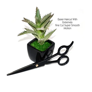 Tijeras de Peluquería Profesionales de Acero Inoxidable de Alta Calidad, Color Negro, con Filo de Navaja, 6.5 Pulgadas, para Salón y Estilismo en Casa - Product Image 4