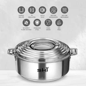 Cazuelas de acero inoxidable con aislamiento de doble pared de 1000ml de alta calidad con tapa y Asa Fácil de llevar Cajas de comida caliente para Cocina - Product Image 2