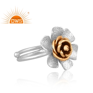 Última tendencia fina plata esterlina Rosa diseño Floral anillo apilable joyería personalizada para mujer regalo para ella - Product Image 4