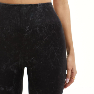 Última moda de alta calidad lavado ácido mujeres Legging Casual alta cintura media cintura logotipo personalizado transpirable todos los tamaños al por mayor - Product Image 6