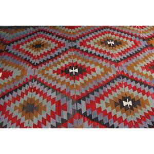 Vintage 0.5x9.8 ft Rug, Turkish <b>Runner</b> Rug, <b>Red</b> Bordered Rug - Product Image 5