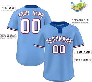 Venta caliente de alta calidad Jersey de béisbol de diseño de logotipo personalizado equipo de desgaste Jersey de béisbol - Product Image 6