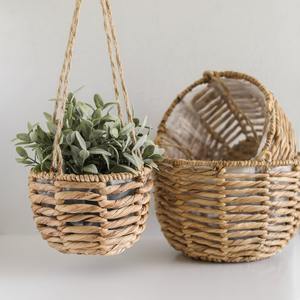 Panier suspendu de jardin en jacinthe d'eau, pot de fleurs écologique, porte-plantes, paniers à prix avantageux - Product Image 4