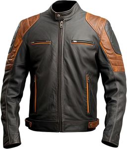 Veste en cuir pour homme de qualité supérieure avec col montant et logo frontal, couleurs/tailles personnalisées, coupe-vent et imperméable, faible MOQ 2 pièces - Product Image 4