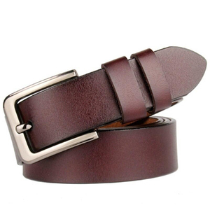 Cinturón de Cuero Genuino de Vaca de Alta Calidad para Hombre con Hebilla de Acero, Longitud Personalizable y Diseño Elegante para Uso Casual y de Negocios - Product Image 2