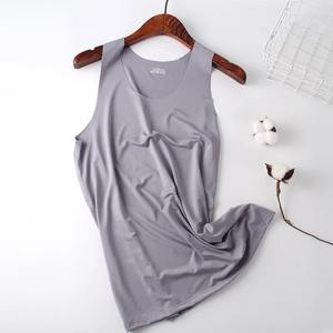 Cool Men's Cotton Tank Tops No Trace Vest Undershirt Fitness Body Shaper con diseño sin mangas para correr y Deportes - Product Image 6