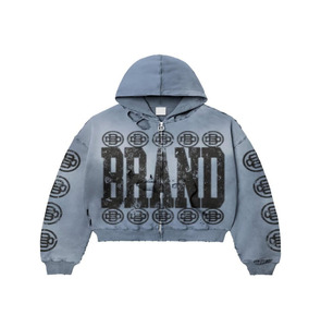 Sweats à capuche 100% coton sur mesure pour hommes confortables 500GSM pull à capuche personnalisé DTF imprimé logo surdimensionné sweats à capuche pour hommes - Product Image 1