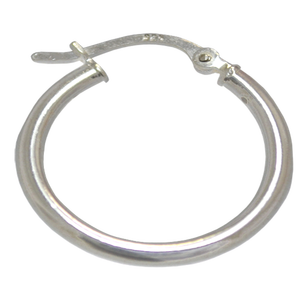 30mm Round Hoop Earrings Manufacturer and Supplier of 925 Sterling Silver Findings For Jewellery Making Silver Hoop Earrings - Product Image 5