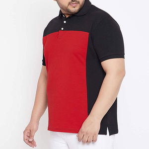 Polo décontracté grande taille pour hommes, col rabattu et différentes tailles, tissu tricoté, polos grande taille pour hommes - Product Image 2