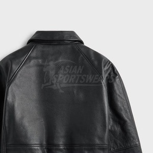 Luxury Brand Quality Leather Varsity Jackets <b>Genuine</b> Leather Sleeve High End Streetwear Outfit - Product Image 6