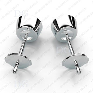 2 CT Moissanite Diamond <b>Stud</b> <b>Earrings</b> Classic Bezel <b>Set</b> Rose Gold Trendy Style Wedding Anniversary Gift Parties - Product Image 5