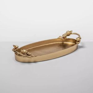 Elegante Bandeja de Servicio de Metal Moderno con Diseño Martillado Niquelado para Ramadán y Bodas, Decoración Duradera para el Hogar, Elegante para Servir Bebidas - Product Image 2
