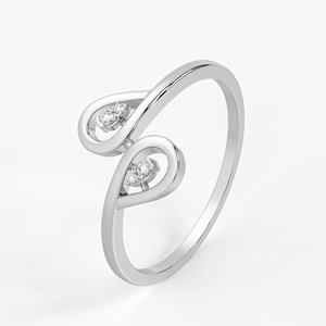 แหวนเพชร925เงินสเตอร์ลิงรูปหยดน้ำหยดน้ำสำหรับผู้หญิงที่สง่างาม & ทันสมัยแหวนสัญญาชุบเงินแบบมินิมอลสำหรับเธอ - Product Image 4