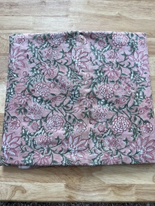 100% meilleure qualité coton rose feuille main bloc imprimé poids léger coton tissu pour robes literie - Product Image 4