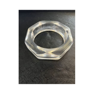 Emballage de cadeau de mariage en acrylique de style échantillon gratuit boîte à bijoux de couleur blanche de forme ronde pour la vente - Product Image 3