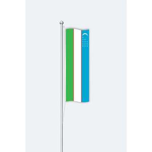 Custom Car <b>Flag</b>-3x5ft Uzbekistan Design Aluminum <b>Pole</b> Digital Printing Polyester or Silk Material Custom Logo - Product Image 1